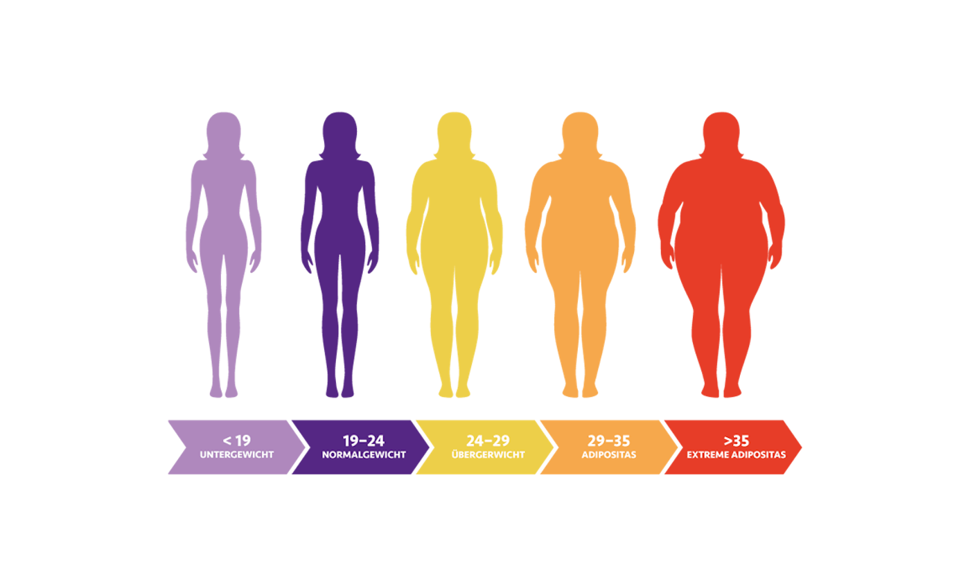 BMI Body Mass Index Einstufung nach Gewicht