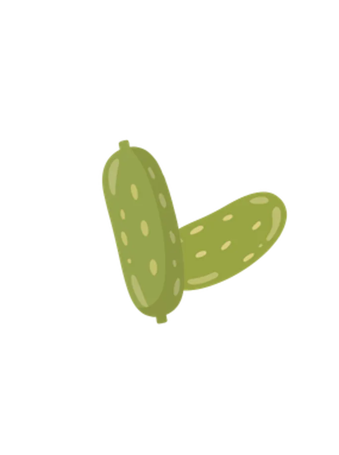 Eine Illustration von zwei Cornichons
