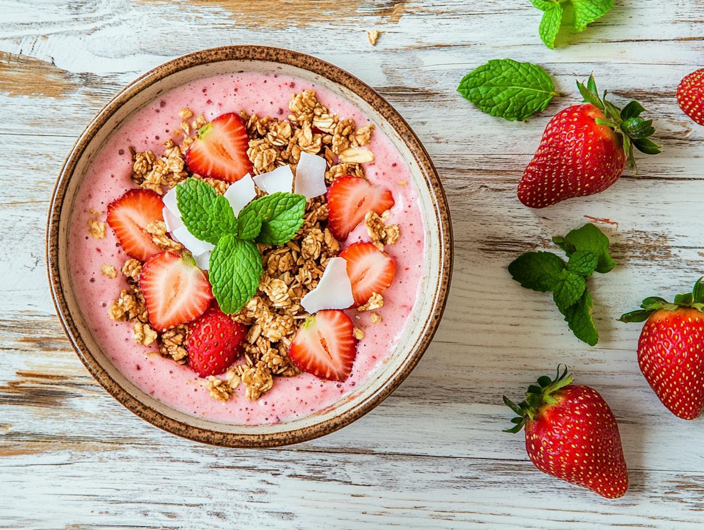 Erdbeer Protein Bowl
