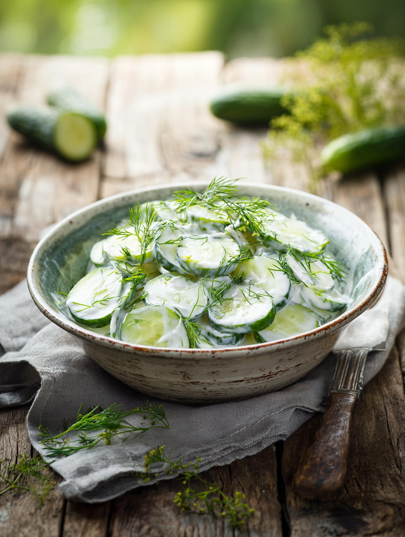 Gurken Dill Salat