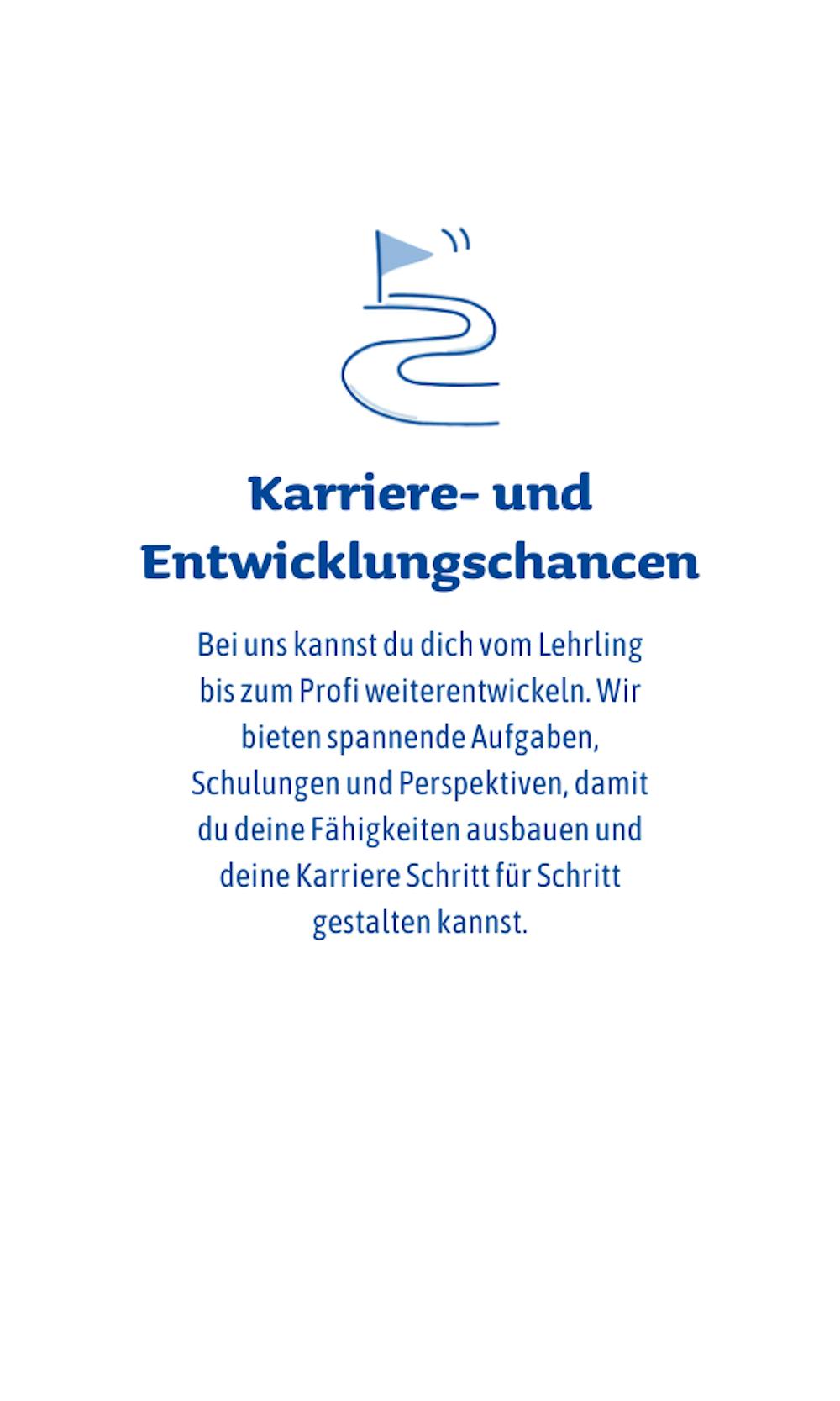 Icon zu Karriere- und Entwicklungschancen Icon zu Karriere- und Entwicklungschancen