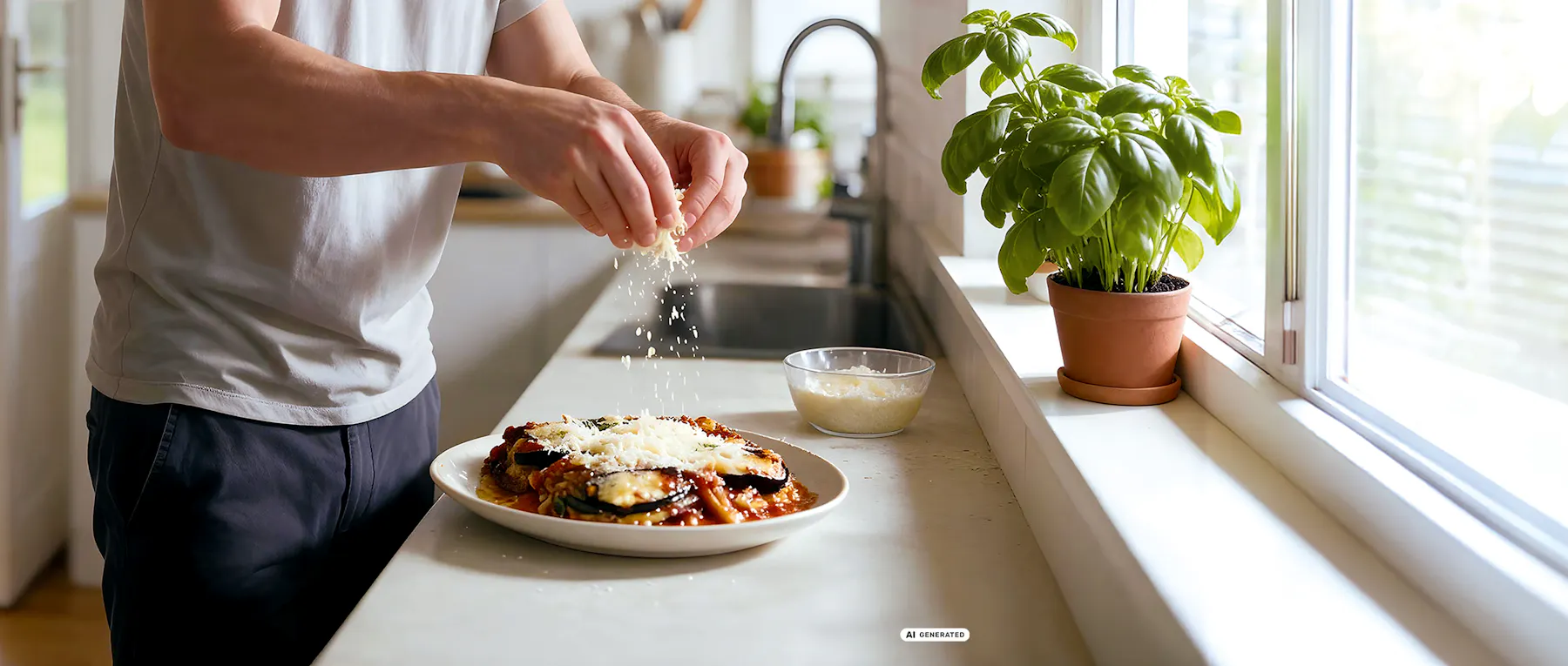 Kochen mit NOEM PRO Streukaese teilweise KI-generiert