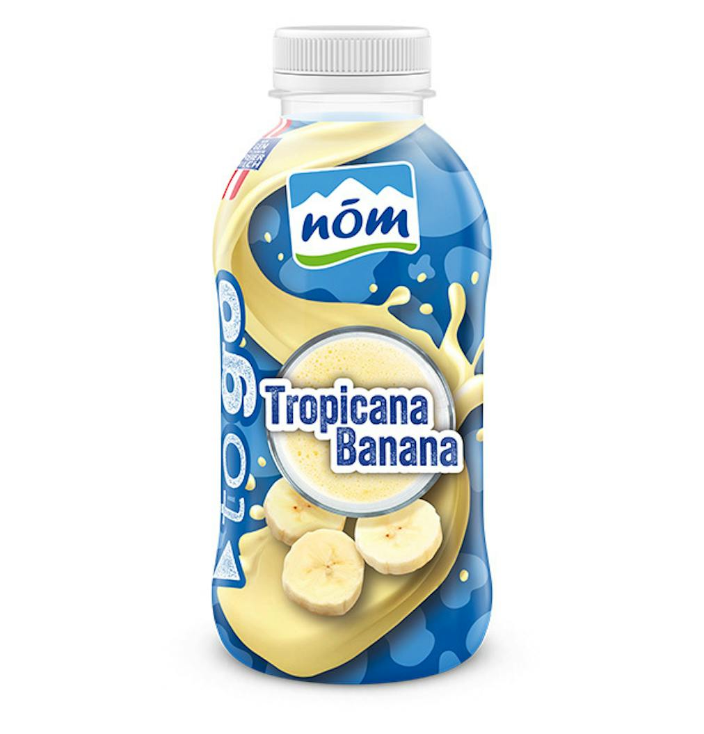 NÖM to go Tropicana Banana in der 450 g Flasche
