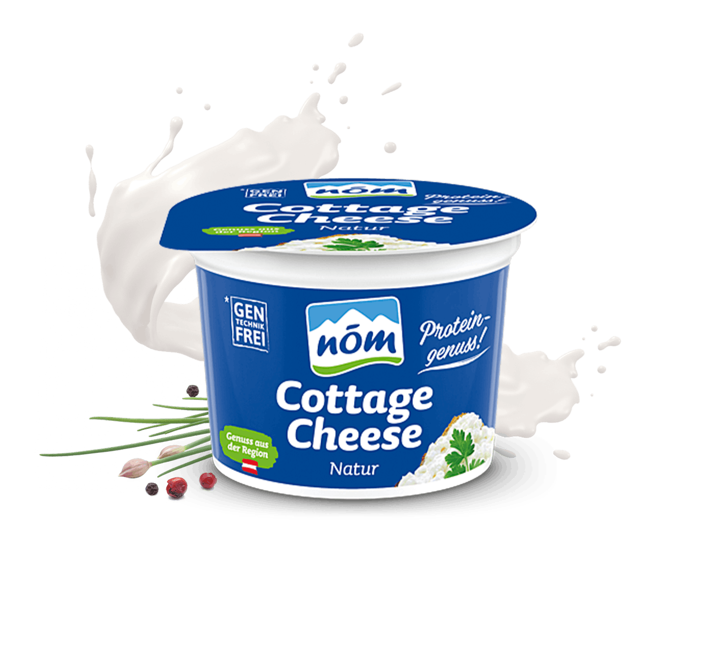 NÖM Cottage Cheese natur im 200 g Becher mit Schnittlauch NÖM Cottage Cheese natur im 200 g Becher mit Schnittlauch