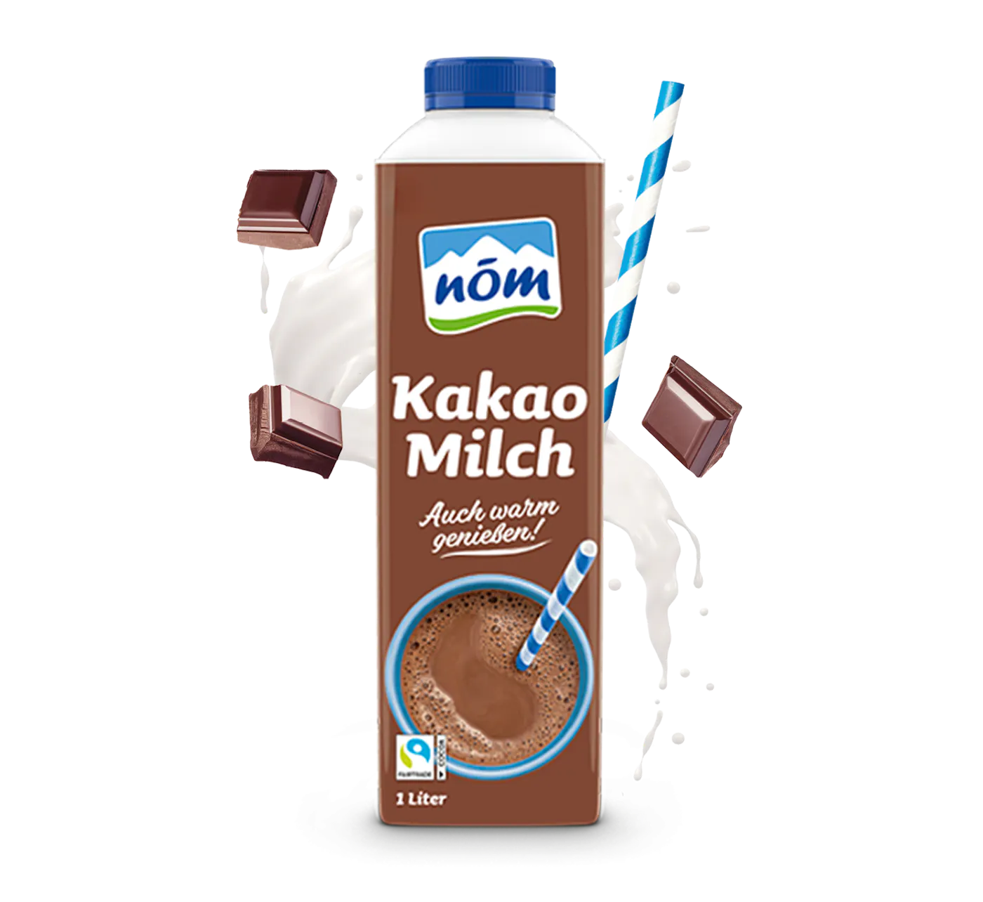 NÖM Kakaomilch 1 Liter im Tetra Pak mit Schokoladestückchen inkl Fairtrade