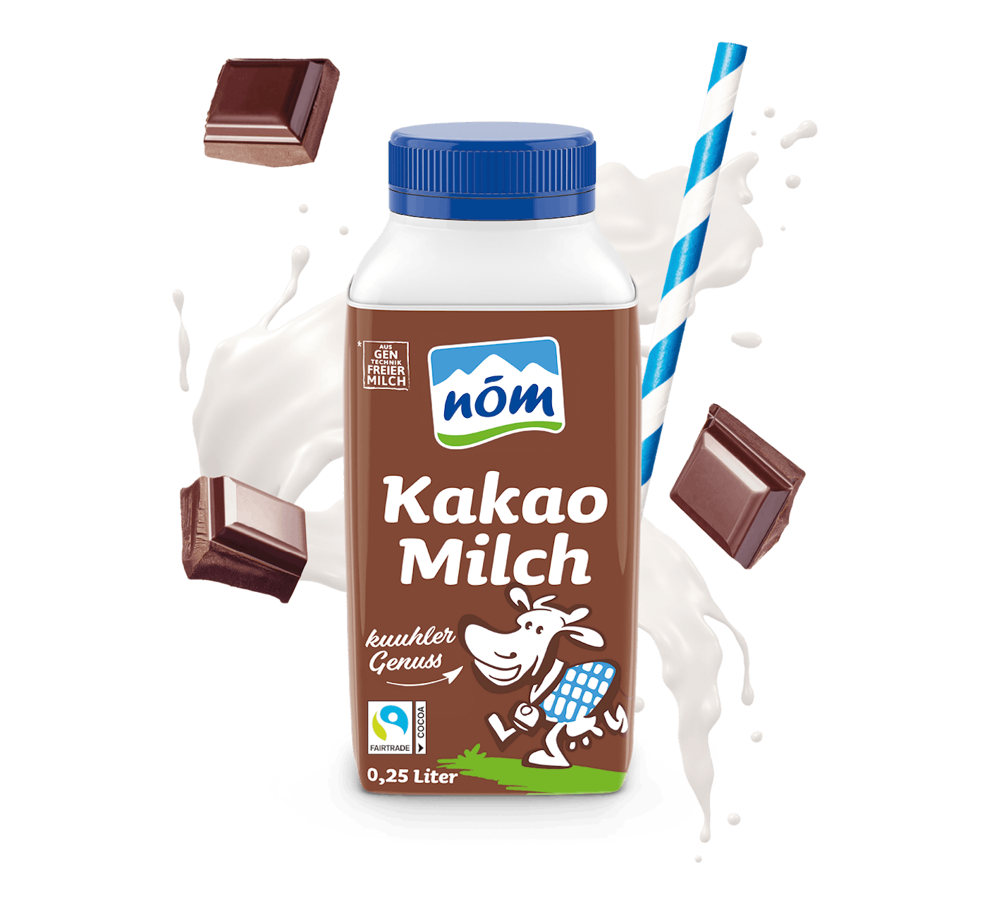 NÖM Kakaomilch 250 ml Tetra Pak mit Schokoladestückchen