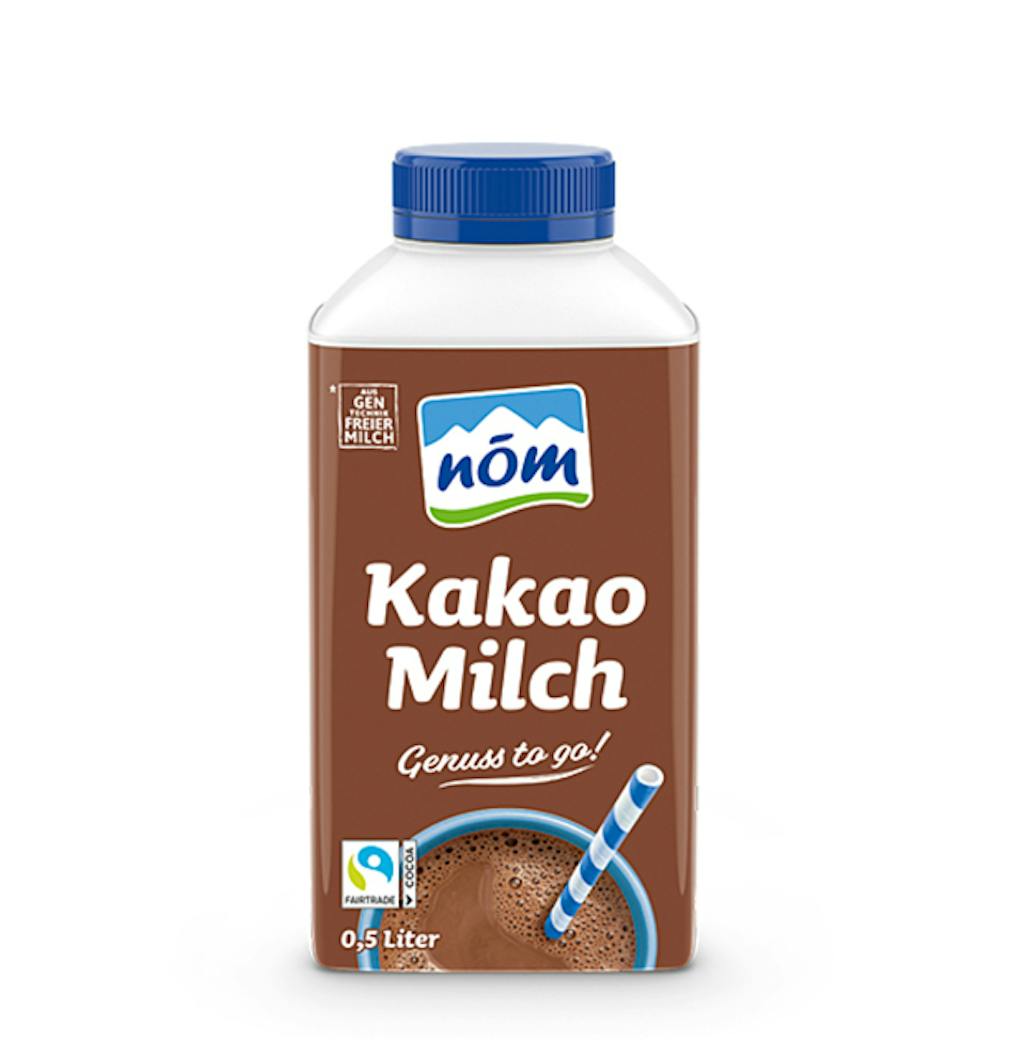 NÖM Kakaomilch in der 500 ml Verpackung mit Fairtrade Logo