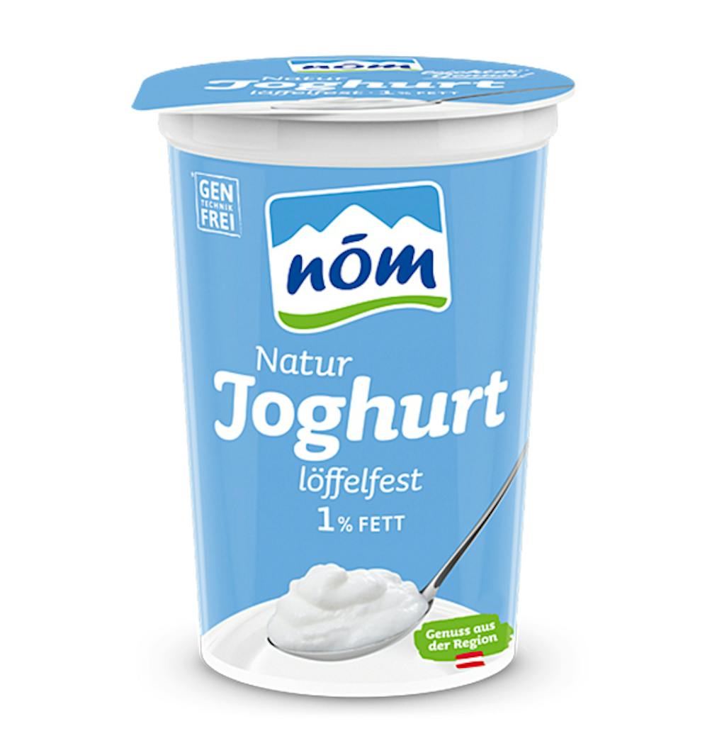 NÖM Natur Joghurt löffelfest 1 % Fett im 250 g Becher