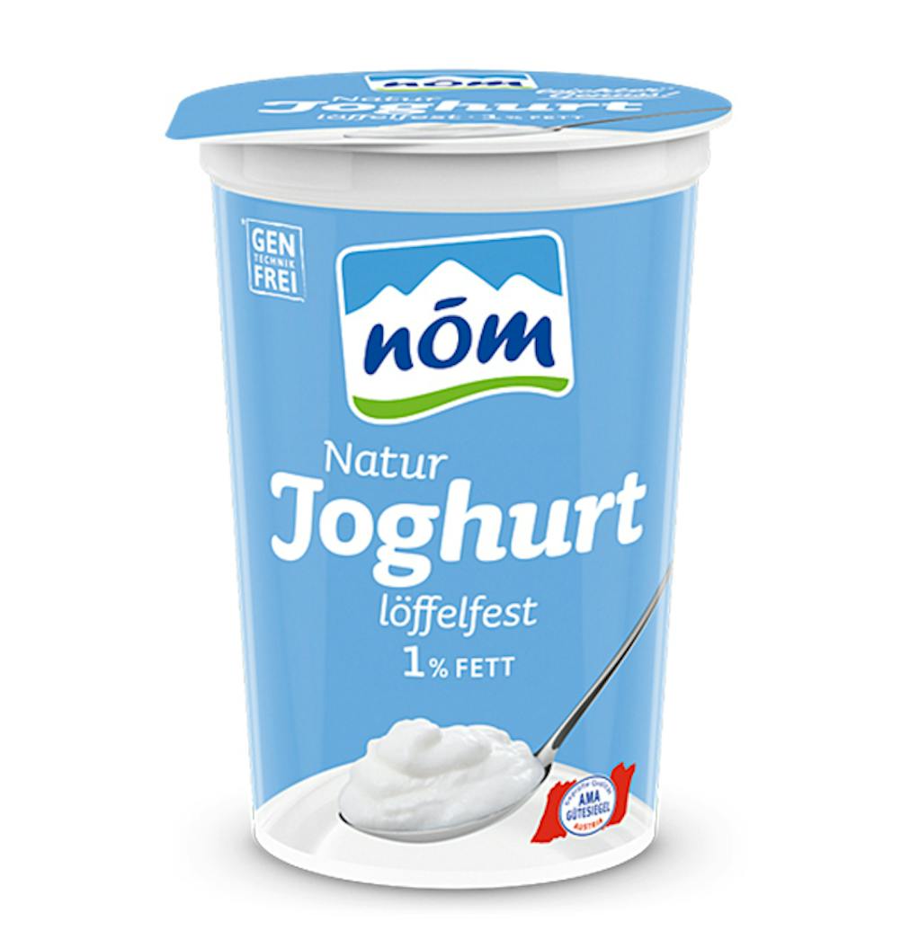 NÖM Natur Joghurt löffelfest 1 % Fett im 250 g Becher