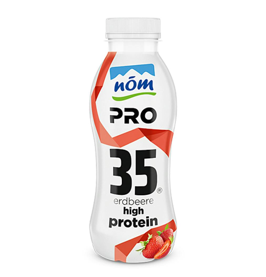 NÖM PRO Proteindrink Erdbeere in der 350 g Flasche NÖM PRO Proteindrink Erdbeere in der 350 g Flasche