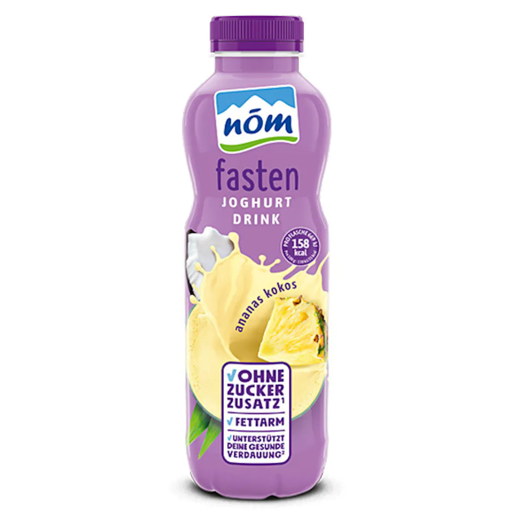 NÖM fasten Joghurtdrink Ananas Kokos 500 g neu