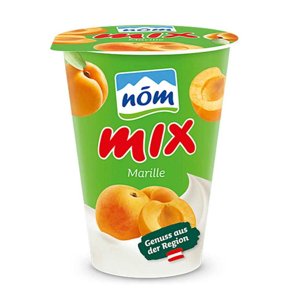 NÖM mix Marille im 180 g Kartonmantelbecher NÖM mix Marille im 180 g Kartonmantelbecher
