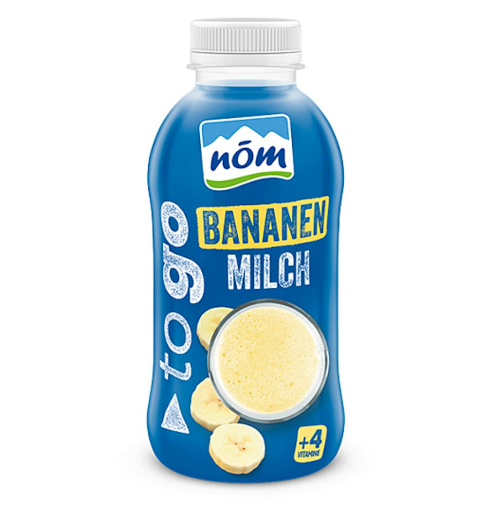 NÖM to go Bananenmilch in der 450 g Flasche