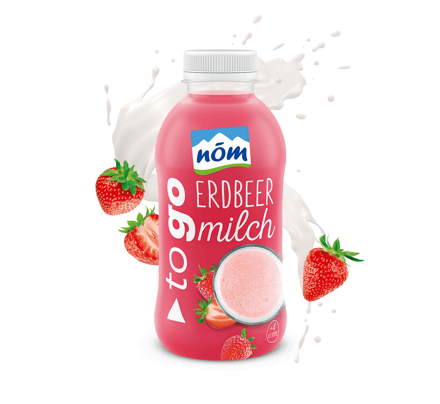 NÖM to go Erdbeermilch - Leckeres und praktisches Getränk für unterwegs NÖM to go Erdbeermilch - Leckeres und praktisches Getränk für unterwegs
