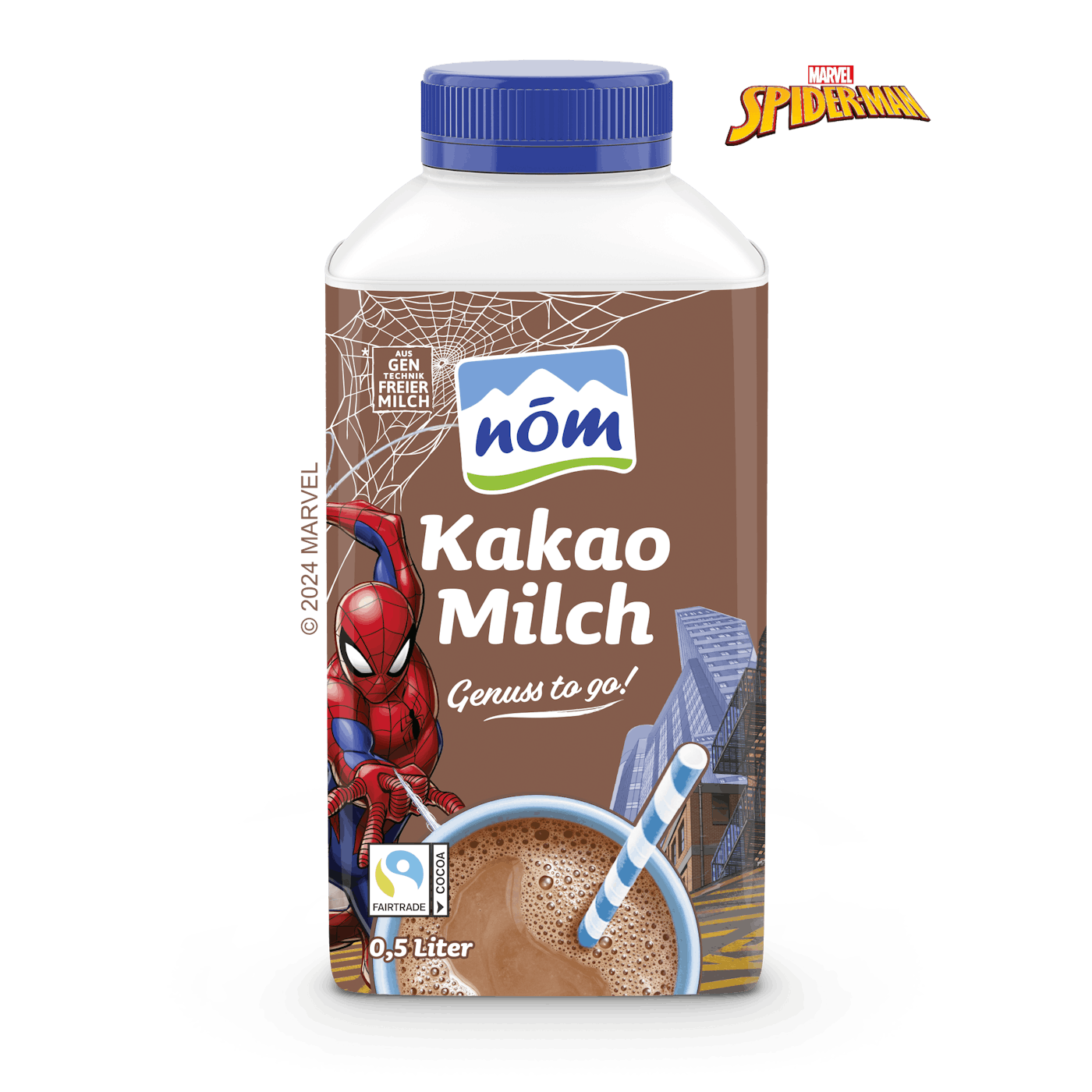 NOEM Kakaomilch Disney Spiderman 500ml Tetra Pak RGB