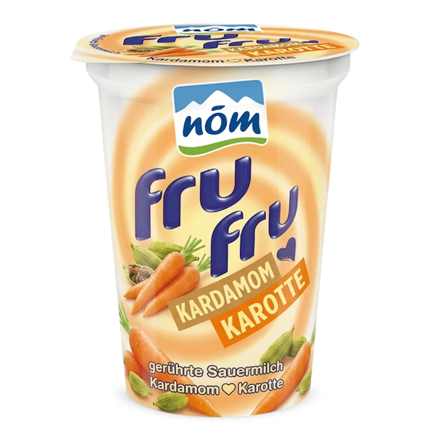 fru fru KI-Generierter Packshot: Kardamom und Karotte