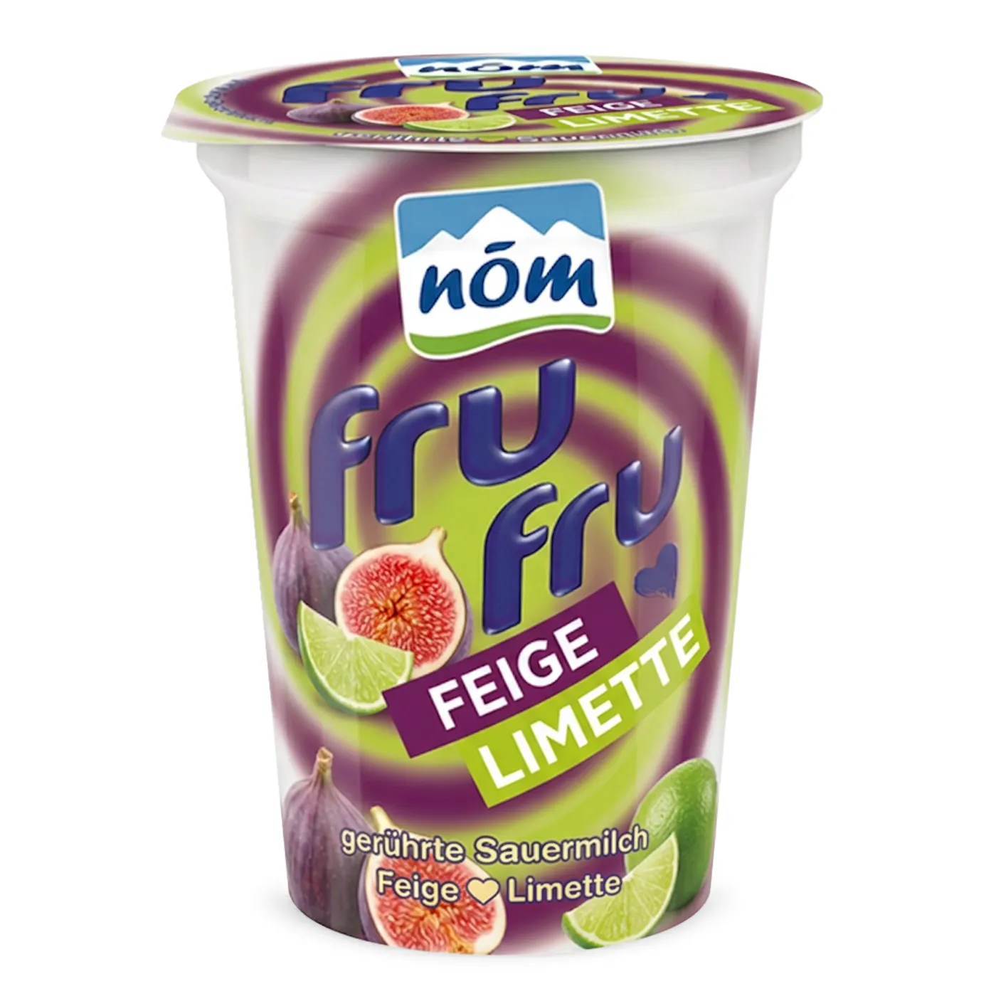 fru fru KI-Generierter Packshot: Feige und Limette