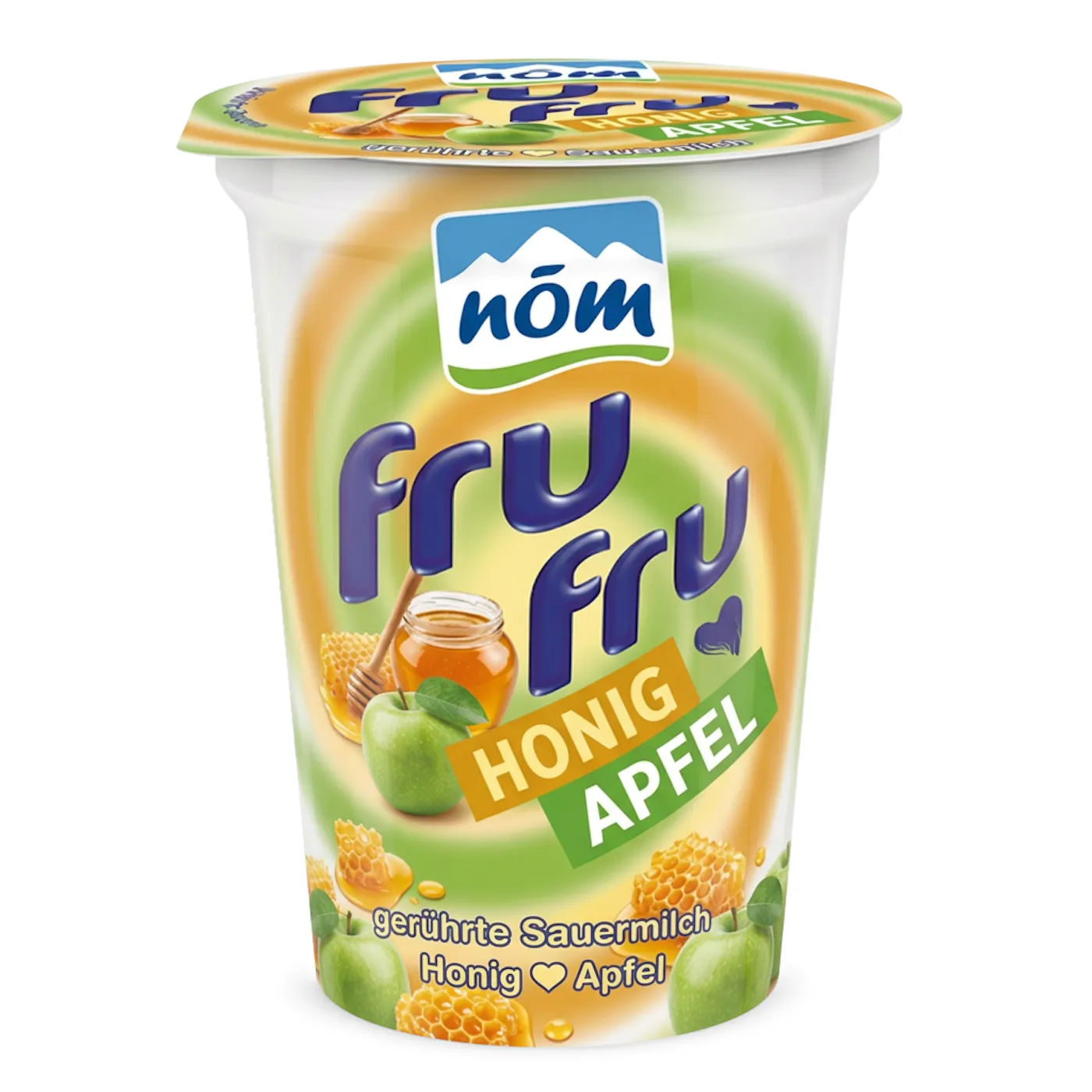 fru fru KI-Generierter Packshot: Honig und Apfel