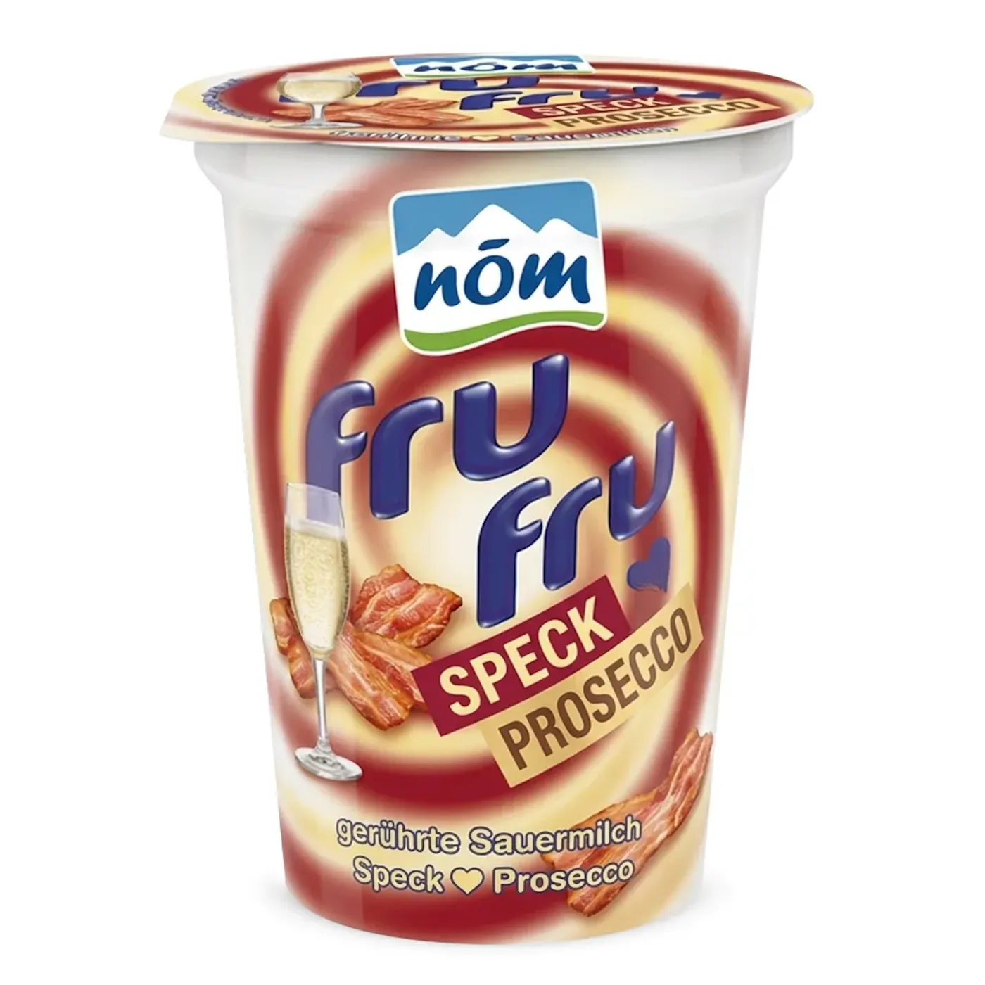 fru fru KI-Generierter Packshot: Speck und Prosecco