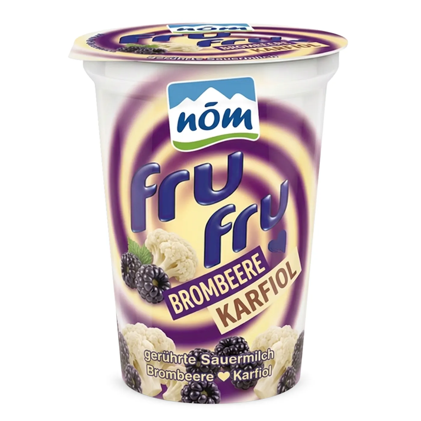 fru fru KI-Generierter Packshot: Brombeere und Karfiol
