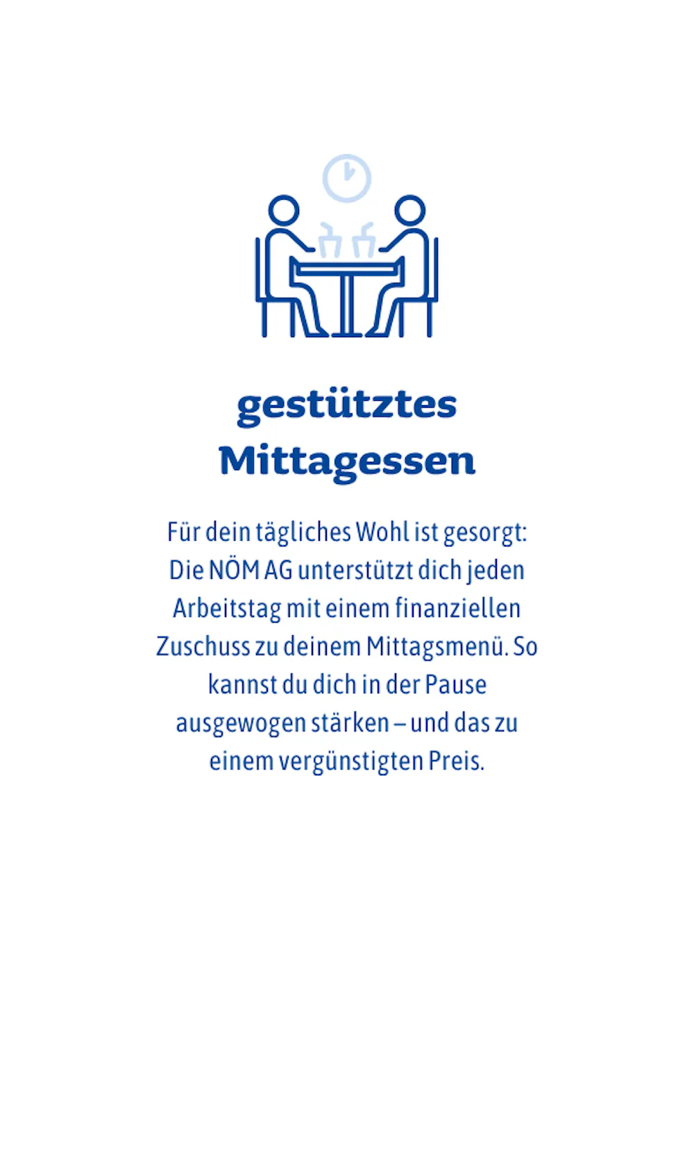 Icon gestütztes Mittagessen bei der NÖM AG